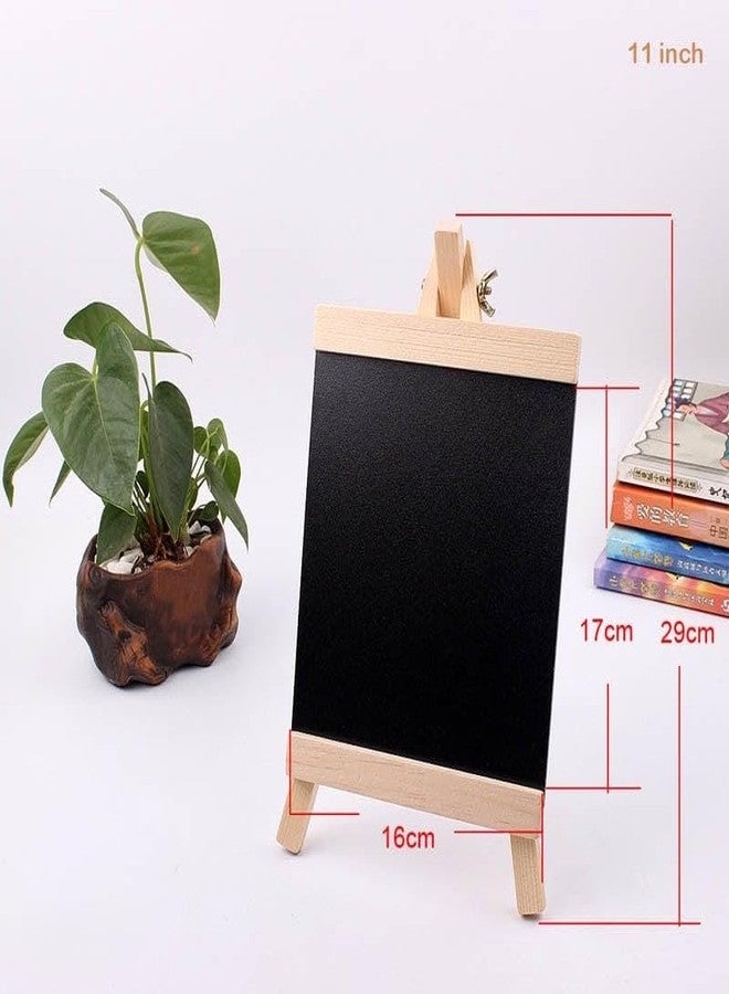 Brille Bee Chalkboard Wooden Tabletop Easel for Kids Learning, Message Board, Restaurant Menu, Welcome Sign & Wedding Décor - Portable Blackboard Display for Events, Cafes & Home (White 16x29cm) - Image 2